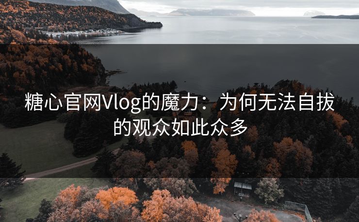 糖心官网Vlog的魔力:为何无法自拔的观众如此众多 糖心官网Vlog的魔力:为何无法自拔的观众如此众多